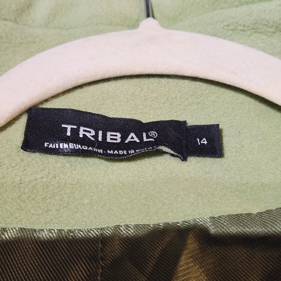 TRIBAL Mint Green Wool/Angora Peacoat Jacket Size: 14 - Picture 10 of 10